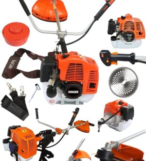 Alman Teknolojisi Benzinli Tırpan Biçme Makinesi Metal Şanzuman Yan Tip 9.8 Hp Biçme