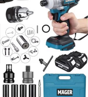 88 Wat 10 Ah Somun Sökme Makinası Çift Akülü Ful Set Çantalı Gator Grip Soket Şarjlı Vidalama