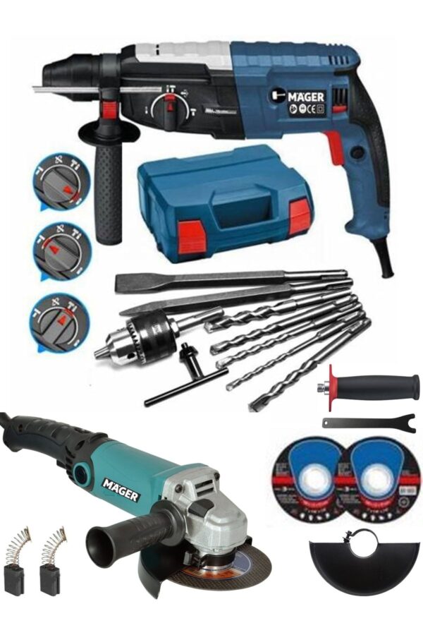 Kırıcı Delici Elektrikli Hilti Matkap Ve Devir Ayarlı Taşlama - Görsel 1