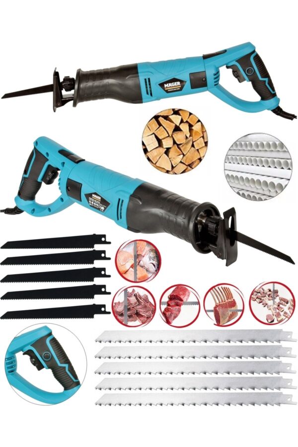 1_org_zoom Tilki Kuyruğu 10 Bıçaklı 8600 Rpm Turbo Döner Başlık Devirli Et, Kemik Kesim Makinası - Görsel 1