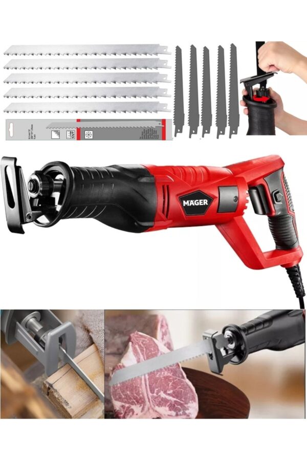 1_org_zoom 8600 Rpm Tilki Kuyruğu Kemik Kesim Makinası 10 Adet Paslanmaz Çelik Bıçak Hediye - Görsel 1