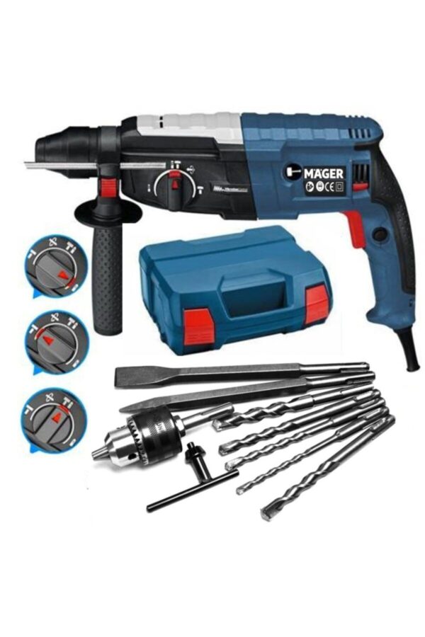 1_org_zoom 3200 Watt Alman Teknolojisi Kırıcı Delici Yedek Mandrenli 28 Mm Hilti Darbeli Matkap - Görsel 1