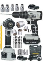 Germany Thechınolgy 58 Watt Şarjlı Vidalama Matkap Ve Gator Grip Soket Grey - Görsel 2